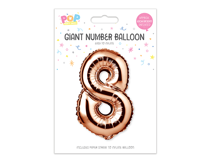 Rose Gold Foil Number Balloon 65cm Rose Gold Foil Number Balloon 65cm