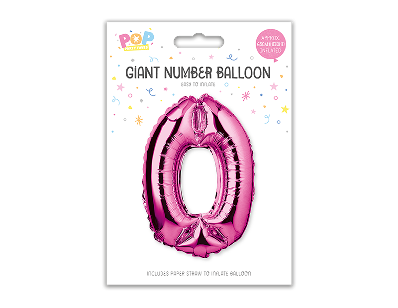 Pink Foil Number Balloon 65cm Pink Foil Number Balloon 65cm