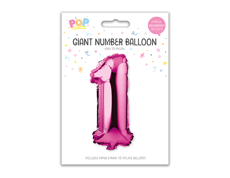 Pink Foil Number Balloon 65cm Pink Foil Number Balloon 65cm
