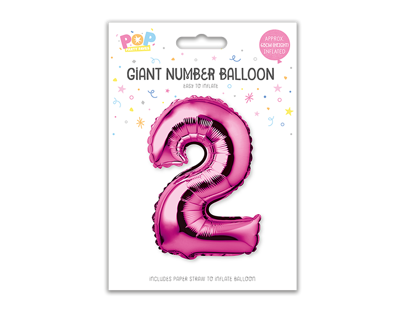 Pink Foil Number Balloon 65cm Pink Foil Number Balloon 65cm