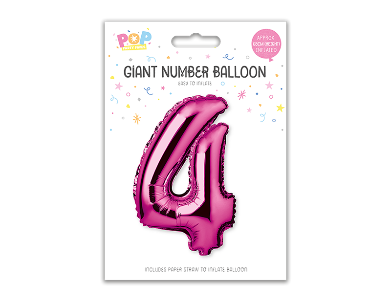 Pink Foil Number Balloon 65cm Pink Foil Number Balloon 65cm