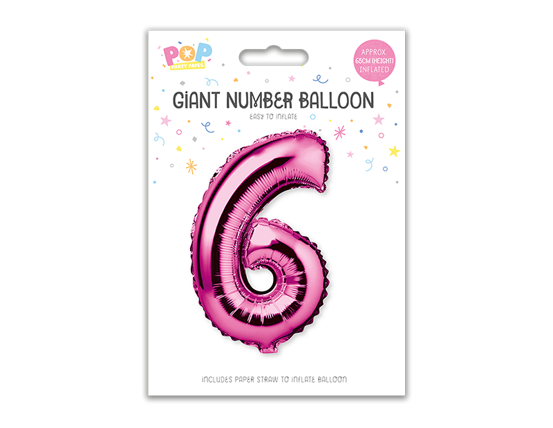 Pink Foil Number Balloon 65cm Pink Foil Number Balloon 65cm