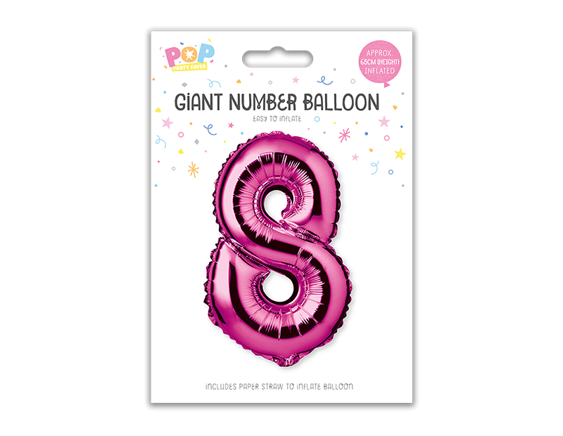 Pink Foil Number Balloon 65cm Pink Foil Number Balloon 65cm