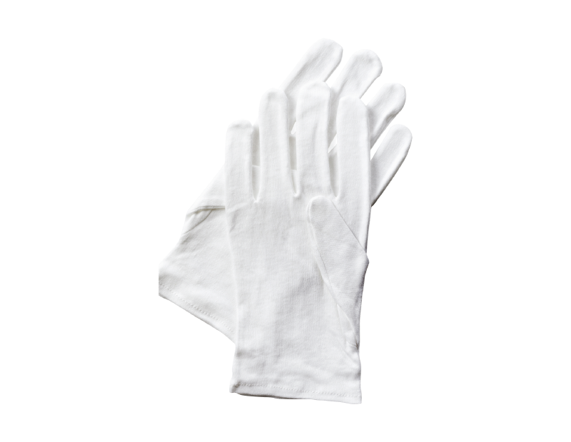 White Cotton Gloves - 2 Pack White Cotton Gloves