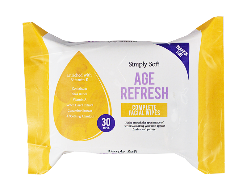 Age Refresh Facial Wipes - 30 Pack (With PDQ) Age Refresh Facial Wipes - 30 Pack