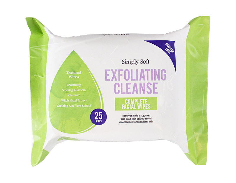 Exfoliating Cleanse Facial Wipes - 25 Pack (With PDQ) Exfoliating Cleanse Facial Wipes - 25 Pack