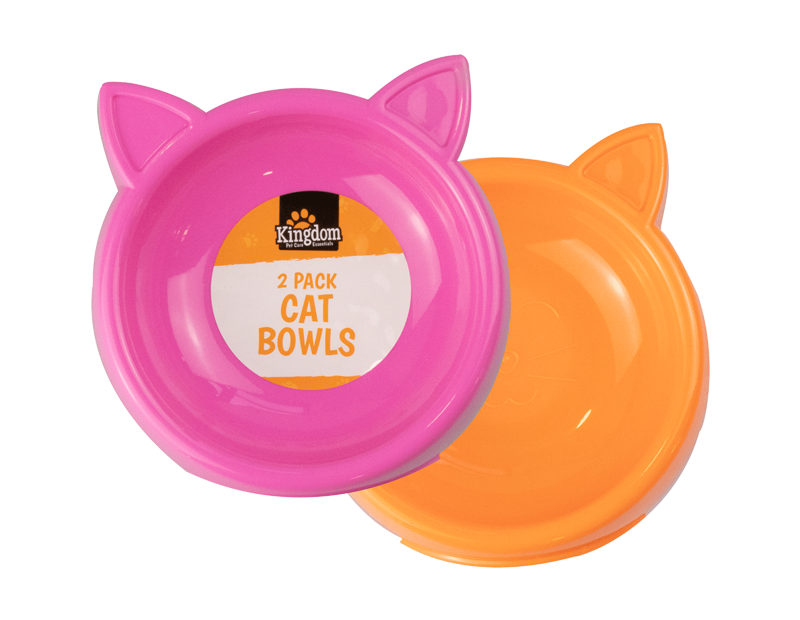 Kitty Shaped Cat Bowls - 2 Pack Kitty Shaped Cat Bowls - 2 Pack