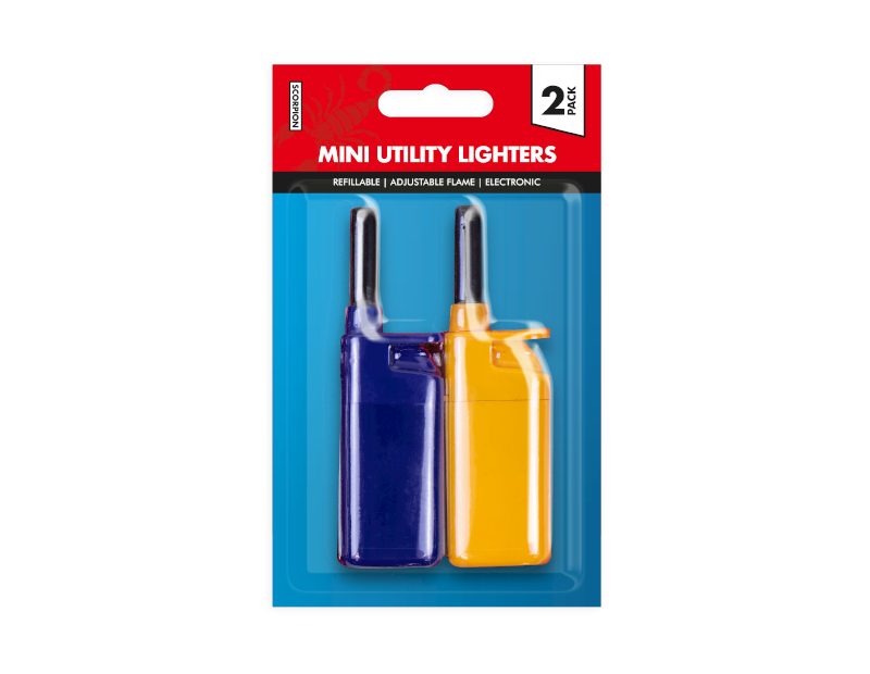 Mini Electronic Utility Lighters - 2 Pack Mini Electronic Utility Lighters - 2 Pack