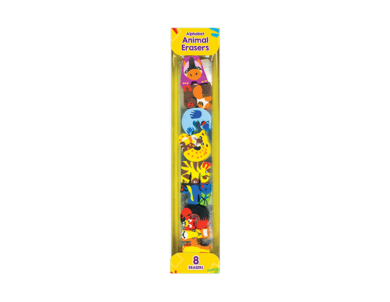 Alphabet Animal Erasers - 8 Pack (With PDQ) Alphabet Animal Erasers - 8 Pack (With PDQ)
