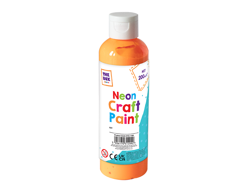 Neon Craft Paint - 200ml With PDQ Neon Craft Paint - 200ml With PDQ