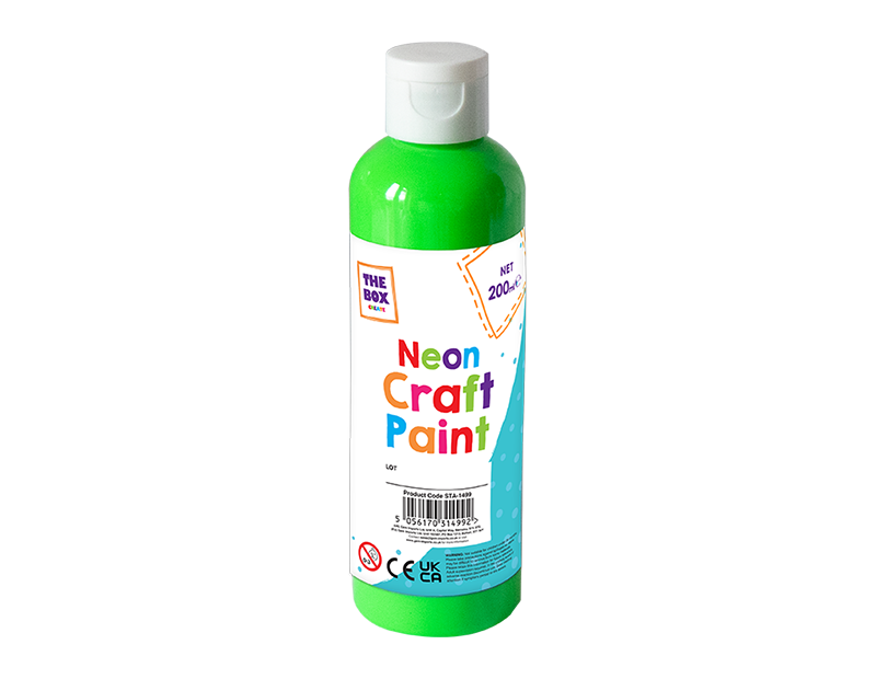 Neon Craft Paint - 200ml With PDQ Neon Craft Paint - 200ml With PDQ