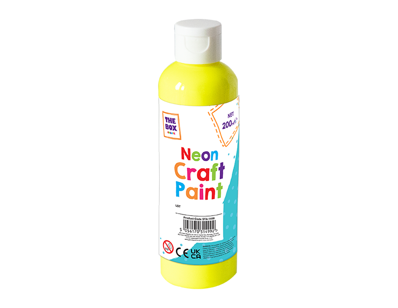 Neon Craft Paint - 200ml With PDQ Neon Craft Paint - 200ml With PDQ