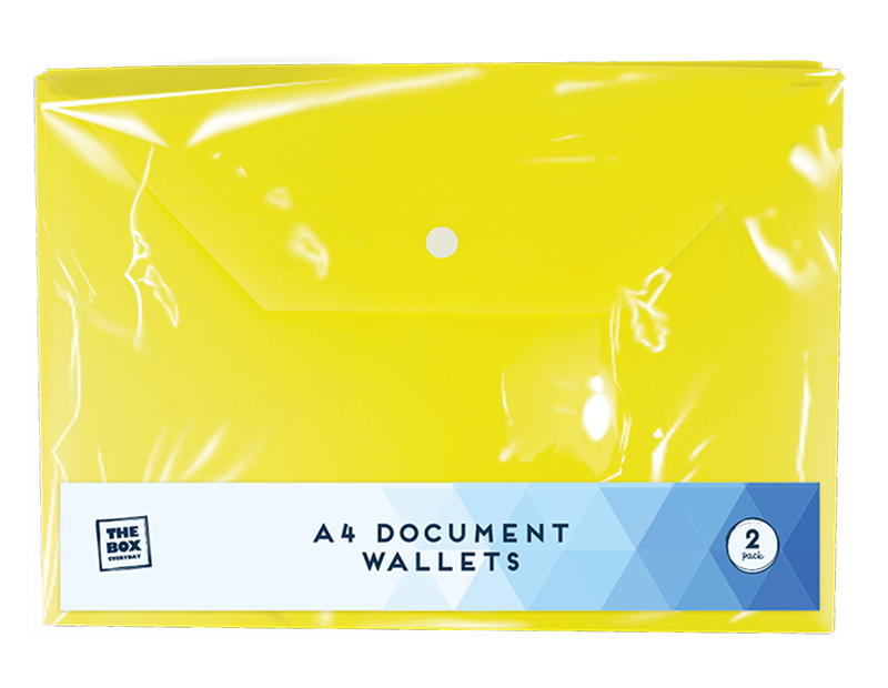 A4 Document Wallets - 2 Pack A4 Document Wallets - 2 Pack