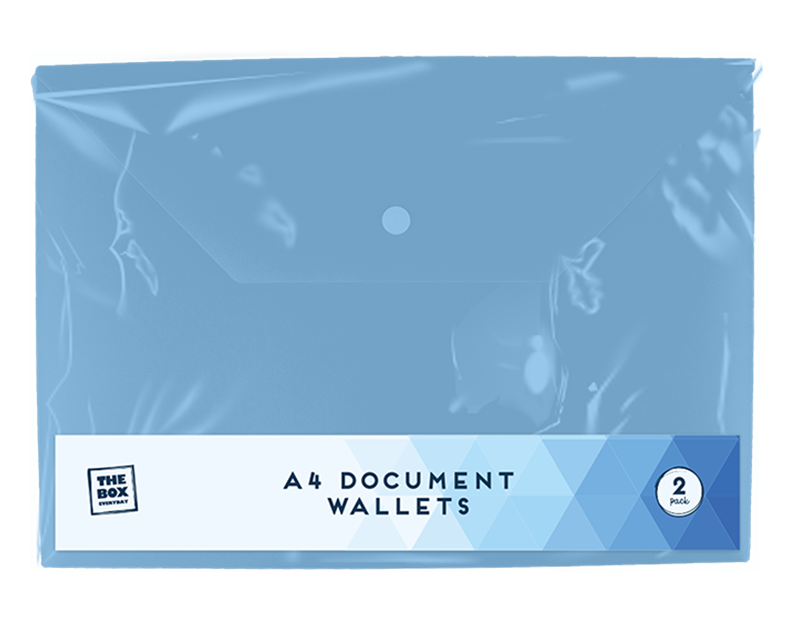 A4 Document Wallets - 2 Pack A4 Document Wallets - 2 Pack