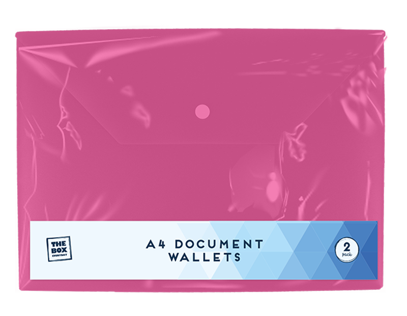 A4 Document Wallets - 2 Pack A4 Document Wallets - 2 Pack