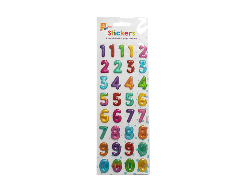 Bright Pop Up Alphabet / Number Stickers Bright Pop Up Alphabet / Number Stickers
