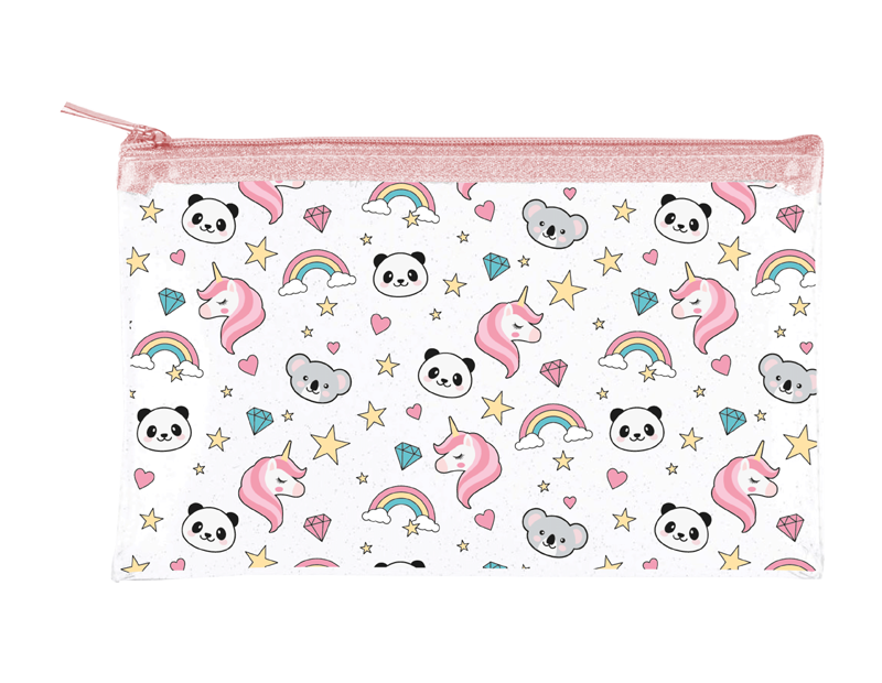 Kids Rainbow PVC Pencil Case With PDQ Kids Rainbow PVC Pencil Case With PDQ