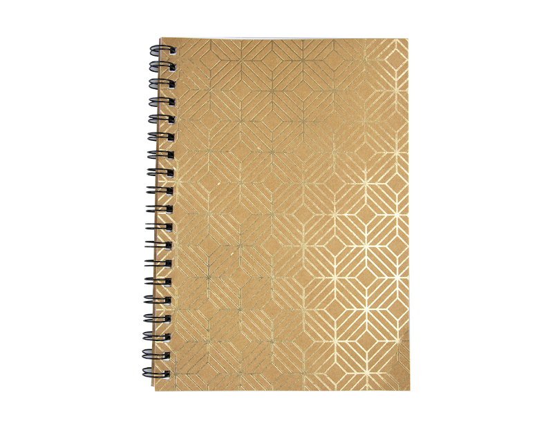 Foil Kraft Wiro Notebook With PDQ Foil Kraft Wiro Notebook With PDQ