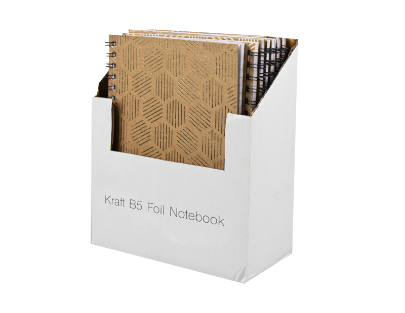 Foil Kraft Wiro Notebook With PDQ Foil Kraft Wiro Notebook With PDQ