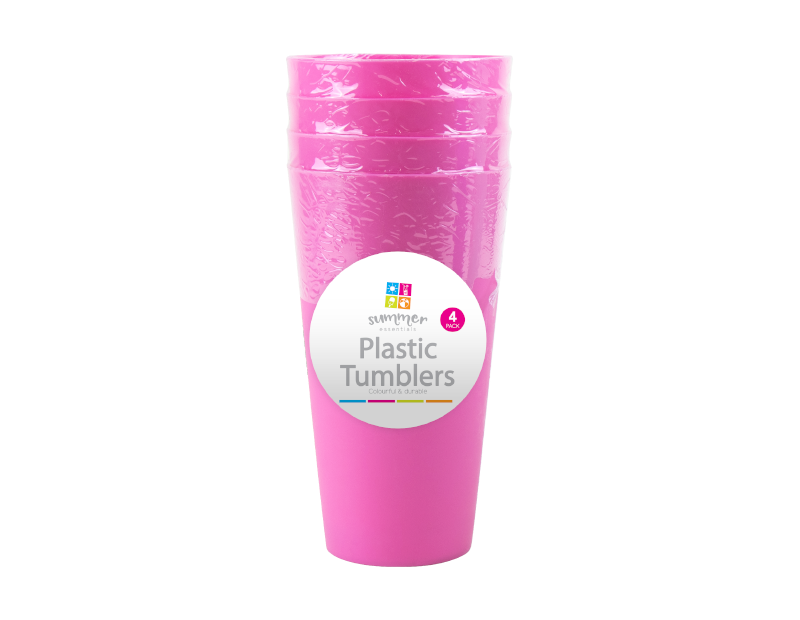 Tall Plastic Tumblers - 4 Pack Tall Plastic Tumblers