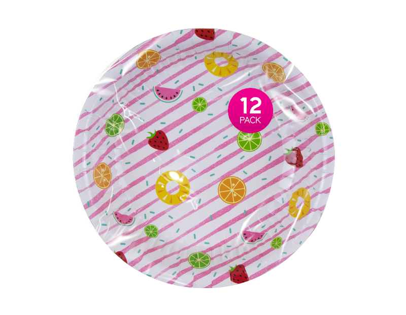 Summer Paper Bowls - 12 Pack (With PDQ) Summer Paper Bowls
