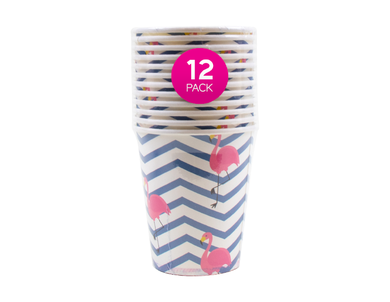 Summer Paper Cups - 12 Pack (With PDQ) Summer Paper Cups