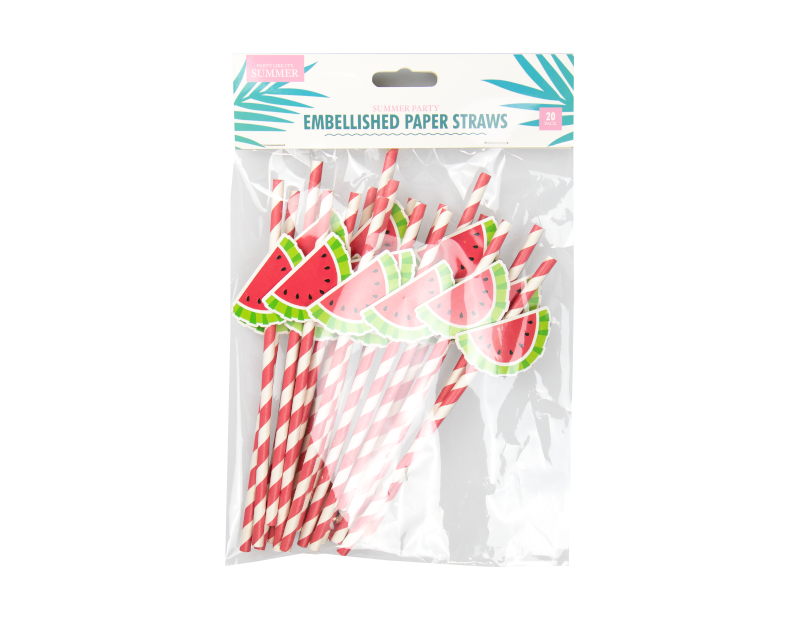 Summer Party Straws - 20 Pack Summer Party Straws - 20 Pack