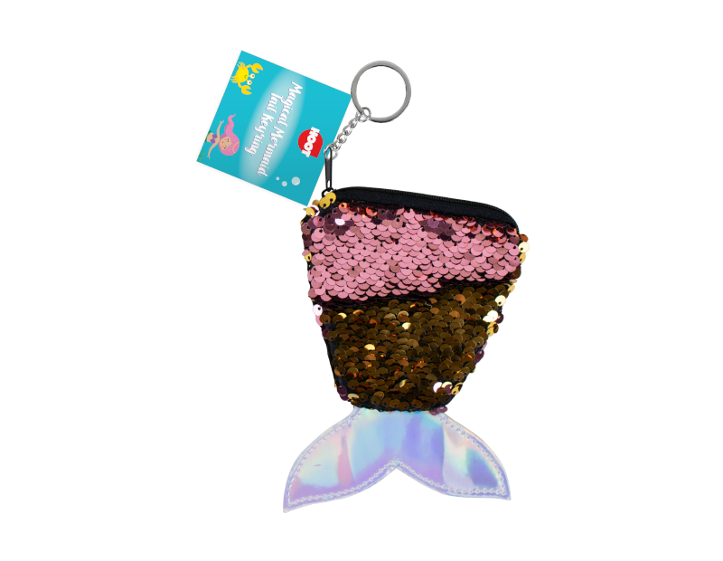 Mermaid Sequin Tail Purse & Keyring With PDQ Mermaid Sequin Tail Purse & Keyring