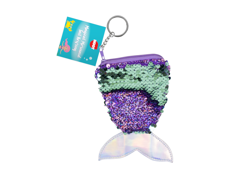 Mermaid Sequin Tail Purse & Keyring With PDQ Mermaid Sequin Tail Purse & Keyring