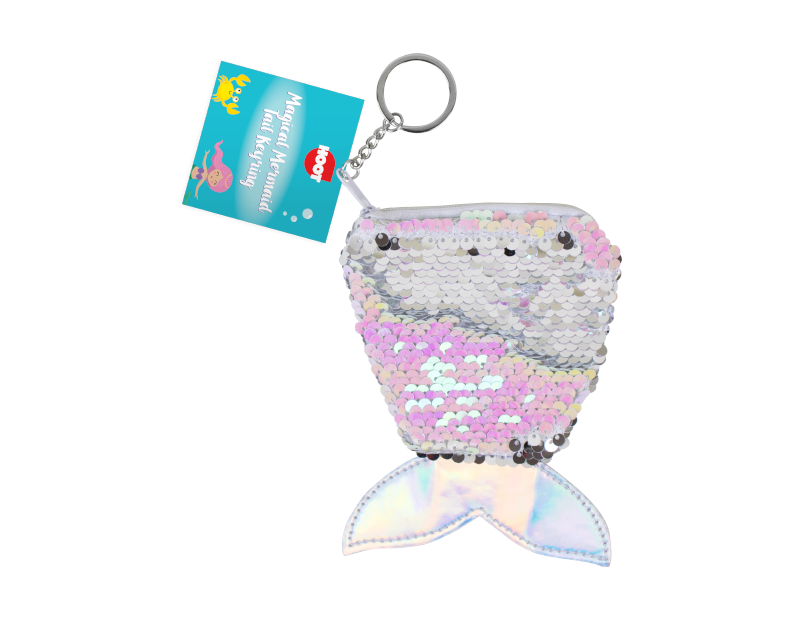 Mermaid Sequin Tail Purse & Keyring With PDQ Mermaid Sequin Tail Purse & Keyring