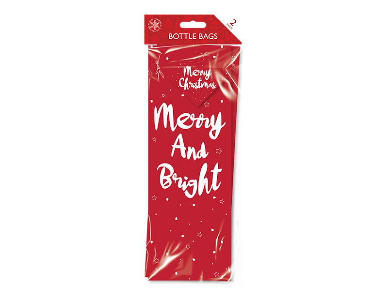 Christmas Bottle Bags - 2 Pack Christmas Bottle Bags - 2 Pack