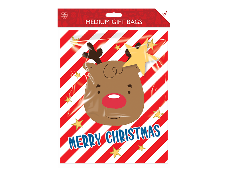 Christmas Cute Medium Gift Bags - 2 Pack Christmas Cute Medium Gift Bags - 2 Pack