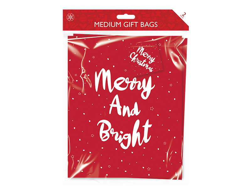 Christmas Traditional Medium Gift Bags - 2 Pack Christmas Traditional Medium Gift Bags - 2 Pack