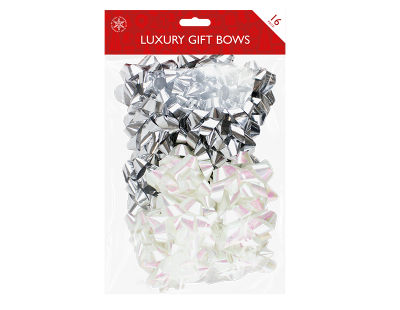 Christmas Metallic Gift Bows - 16 Pack Christmas Metallic Gift Bows - 16 Pack