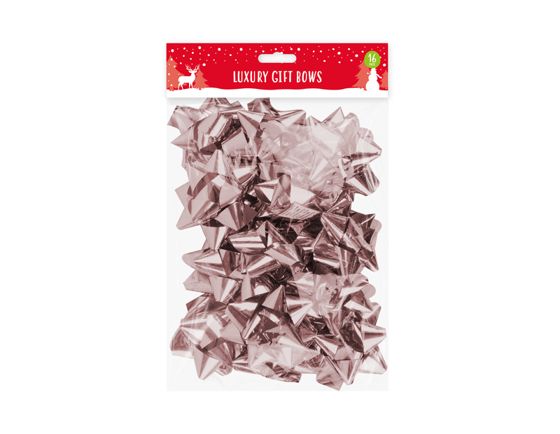 Christmas Metallic Gift Bows - 16 Pack Christmas Metallic Gift Bows - 16 Pack