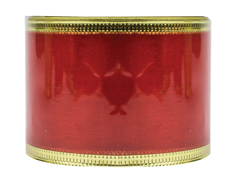 Red Christmas Wired Ribbon 5cm x 2.75m (With PDQ) Red Christmas Wired Ribbon