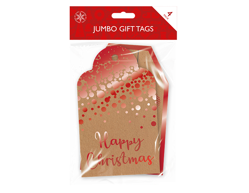 Christmas Jumbo Gift Tags - 4 Pack Christmas Jumbo Gift Tags - 4 Pack