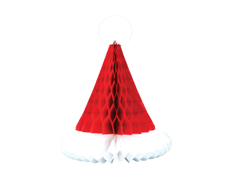 Christmas Honeycomb Santa Hat Decoration Christmas Honeycomb Santa Hat Decoration