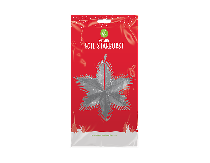 Christmas Metallic Foil Starburst 60cm Christmas Metallic Foil Starburst 60cm