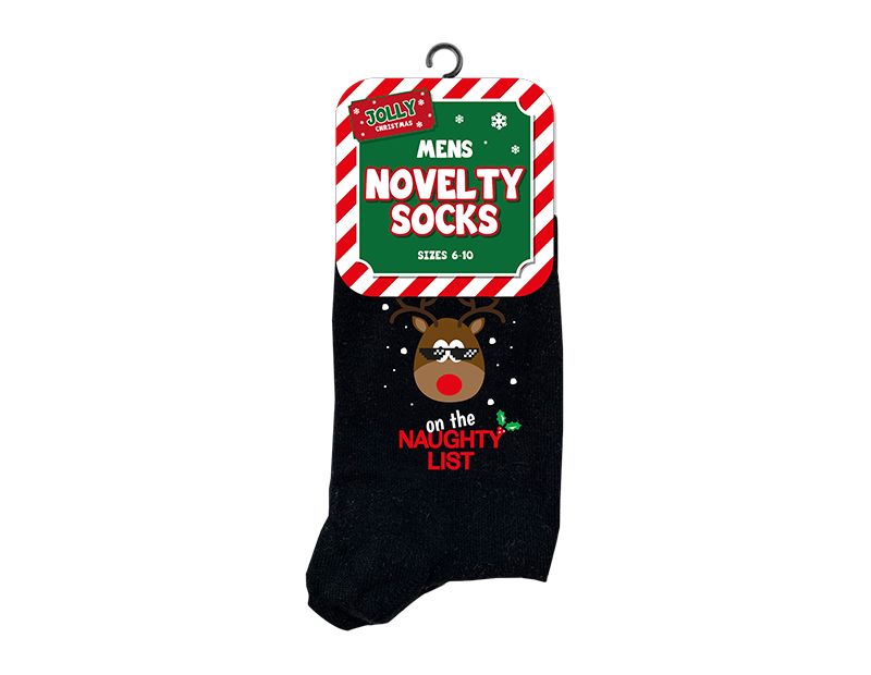 Mens Novelty Christmas Socks 6-10 Mens Novelty Christmas Socks 6-10