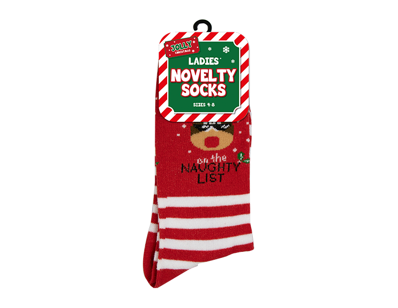 Ladies Novelty Christmas Socks 4-8 Ladies Novelty Christmas Socks 4-8