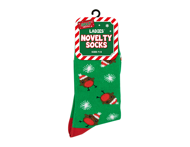Ladies Novelty Christmas Socks 4-8 Ladies Novelty Christmas Socks 4-8