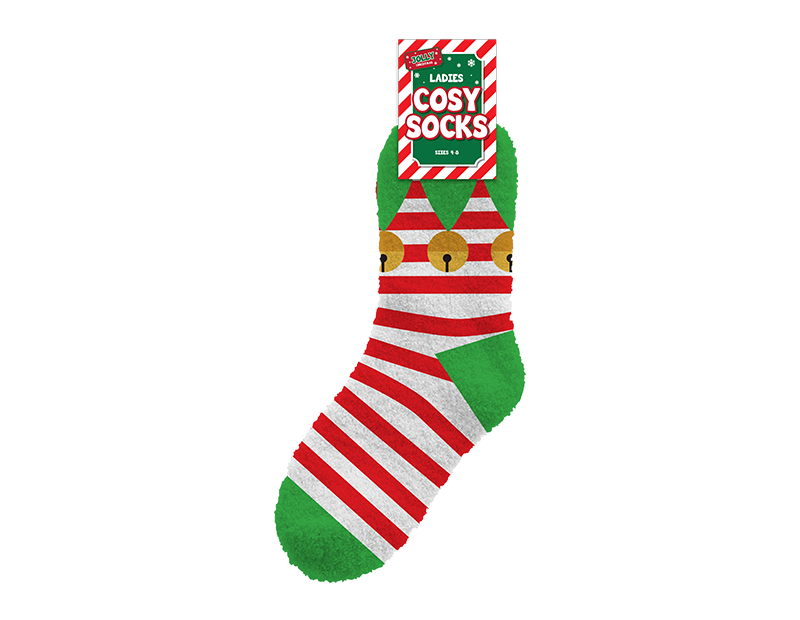 Ladies Cosy Christmas Socks Ladies Novelty Christmas Socks 4-8
