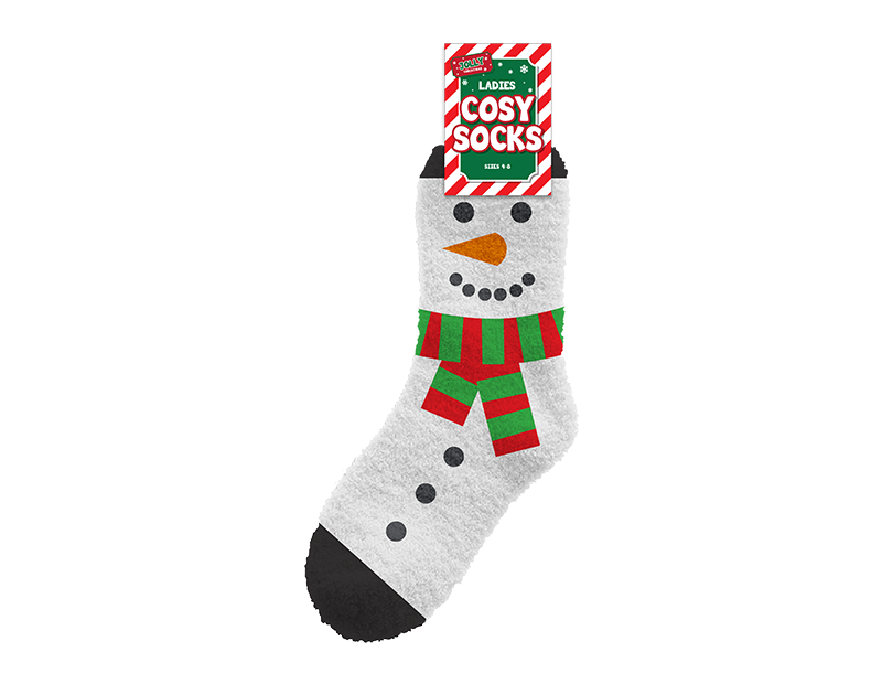 Ladies Cosy Christmas Socks Ladies Novelty Christmas Socks 4-8