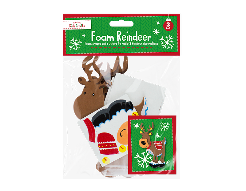 Christmas Foam Craft Character - 3 Pack Christmas Foam Craft Character - 3 Pack