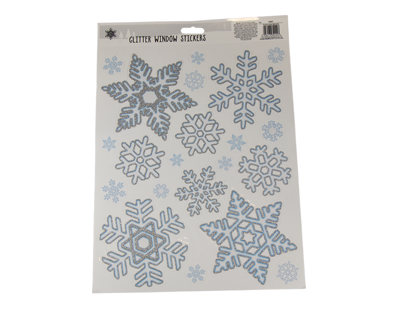 Glitter Snowflake Window Stickers Glitter Snowflake Window Stickers