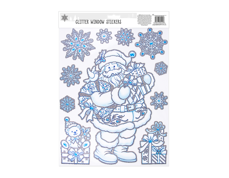 Christmas Glitter Window Stickers Christmas Glitter Window Stickers