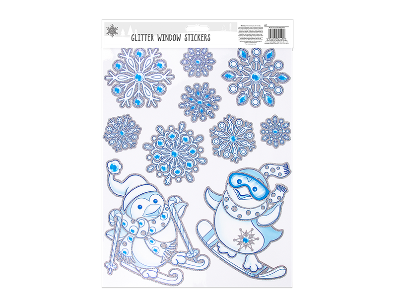Christmas Glitter Window Stickers Christmas Glitter Window Stickers