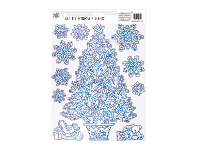 Christmas Glitter Window Stickers Christmas Glitter Window Stickers