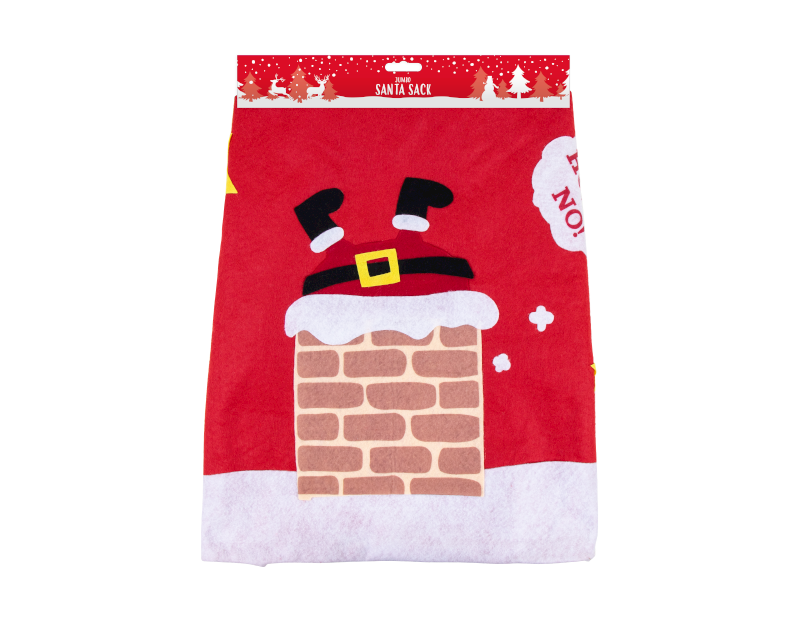 Jumbo Fabric Santa Sack 90cm x 60cm Jumbo Fabric Santa Sack 90cm x 60cm
